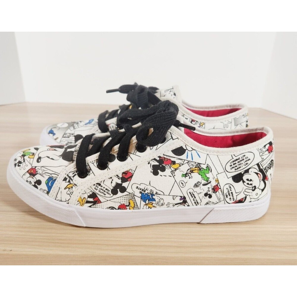 Disney Mickey Mouse Comic Themes Low Top Lace Up Sneakers Shoes size 8 RN129855 - Picture 5 of 10